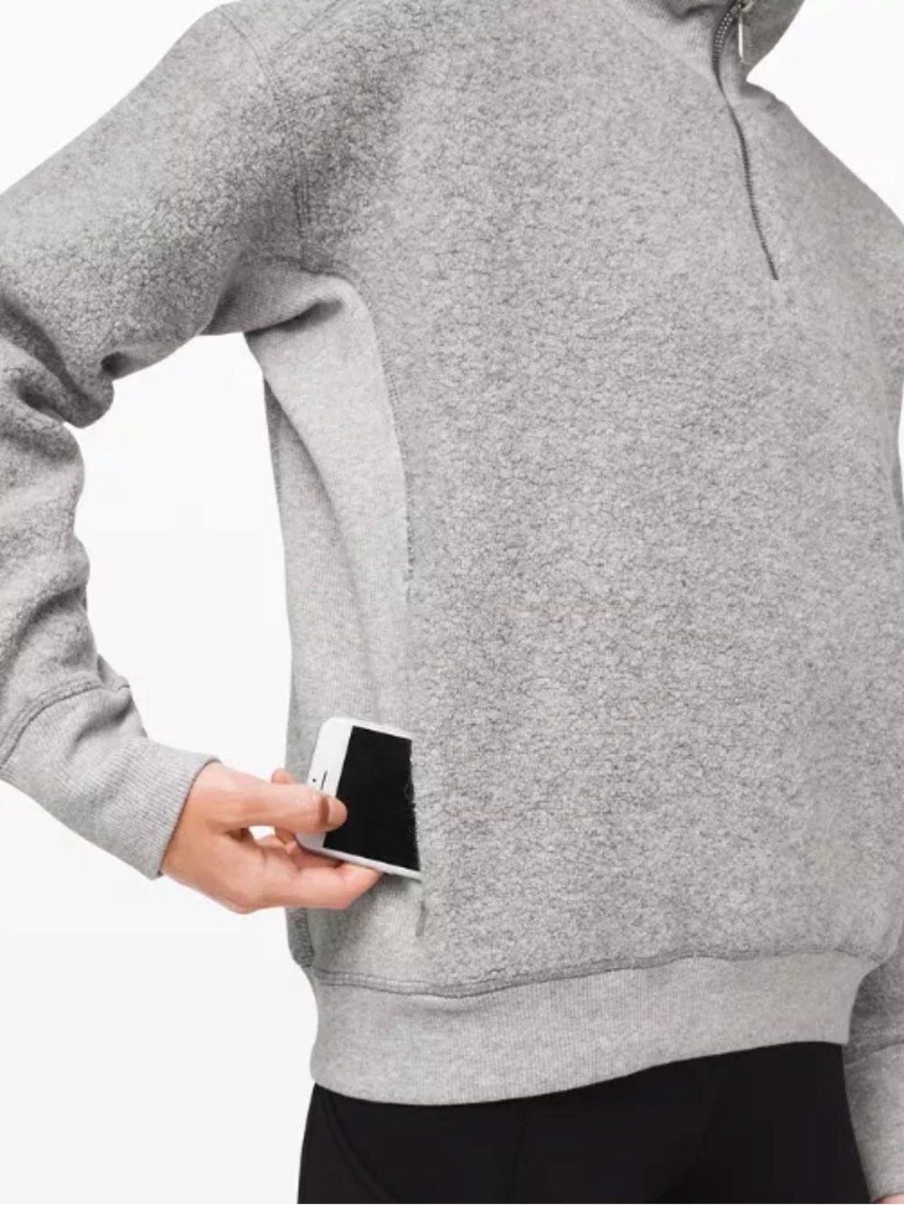 lululemon athletica Women's Gray Full-Zip Bomber Jacket